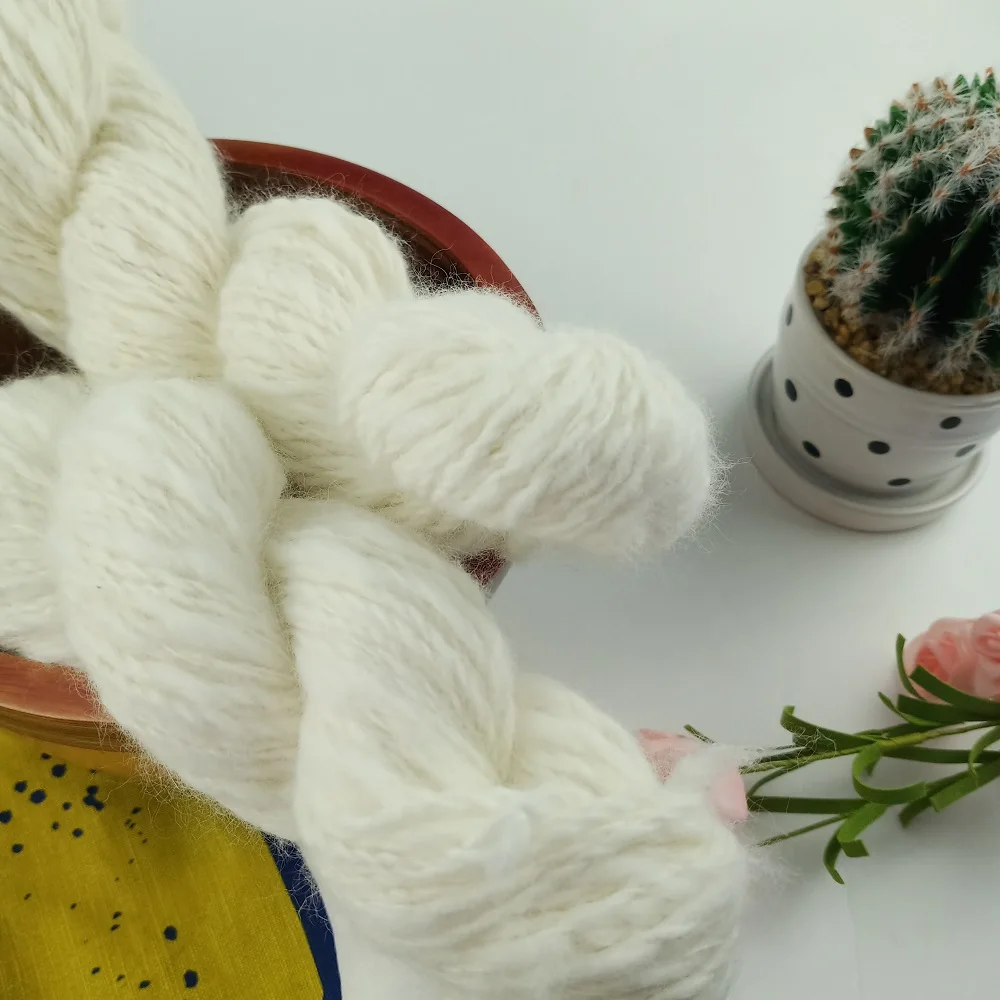 Пряжа Хэнк 100% Ангорская пряжа 1*50 г цвет nat белый handknitting yarn angora yarncolor yarn | Пряжа -32684170801