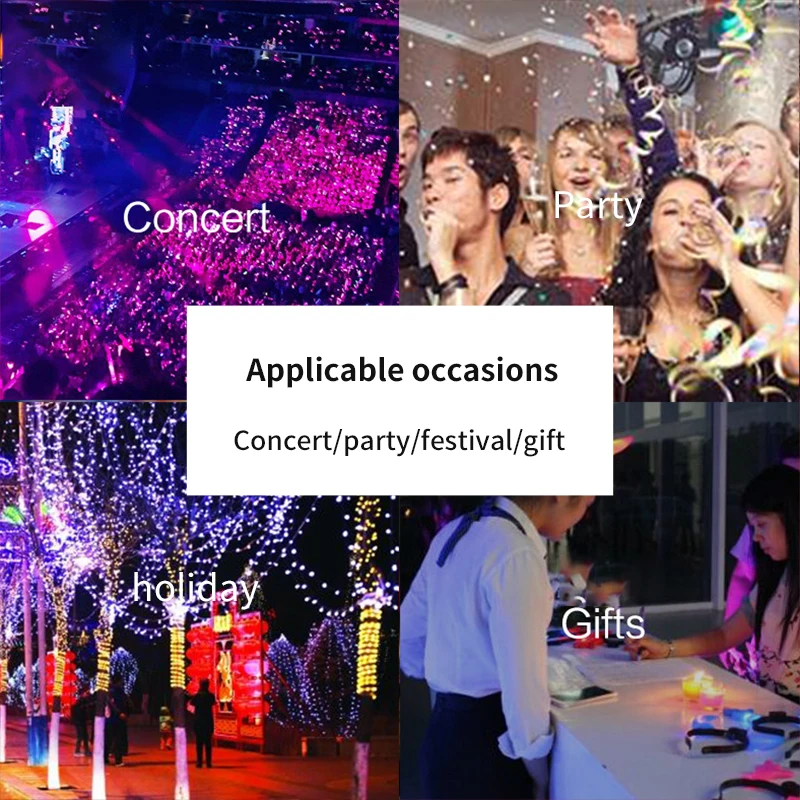 Светодиодный светящийся светильник для очков светящаяся маска глаз светящиеся