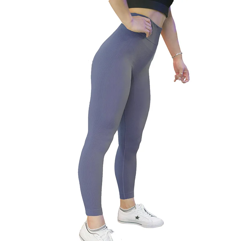 10 цветов Бесшовные Леггинсы Высокая Талия Для женщин пуш-ап Фитнес штаны