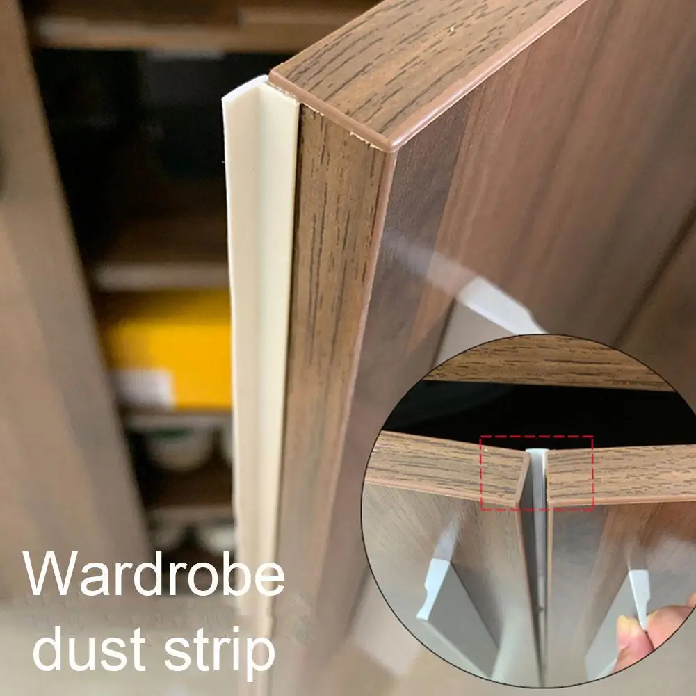 

2.4m/roll Cabinet Door Sealing Strip Side-by-side Door Wardrobe Dust-proof Gap Cabinet Door Tape Moisture-proof Strip I8U4