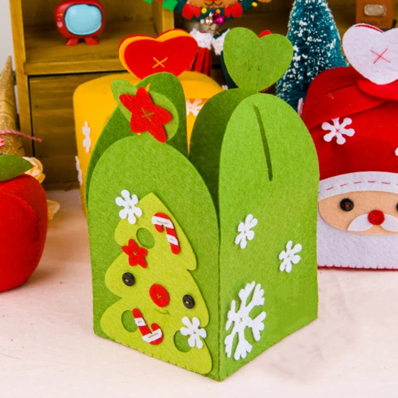 Christmas Eve Apple Box Non-woven Xmas Handmade Cloth Decoration DIY Material Kit | Дом и сад