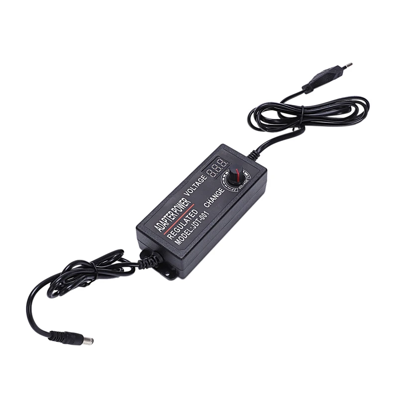Adjustable Ac To Dc 3V-12V Universal Adapter With Display Screen Voltage Regulated Power Supply Adatpor 3 12 V(Eu Plug) | Электроника