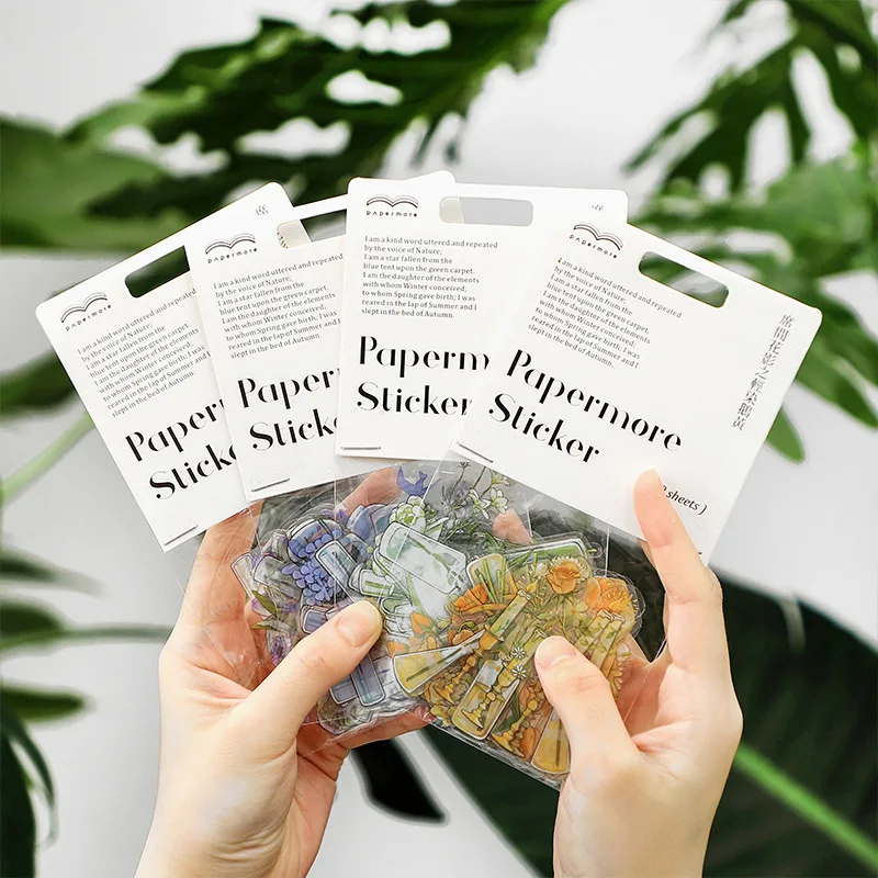 40 шт PET водонепроницаемый прочный пастельный цвет цветок Декоративные наклейки