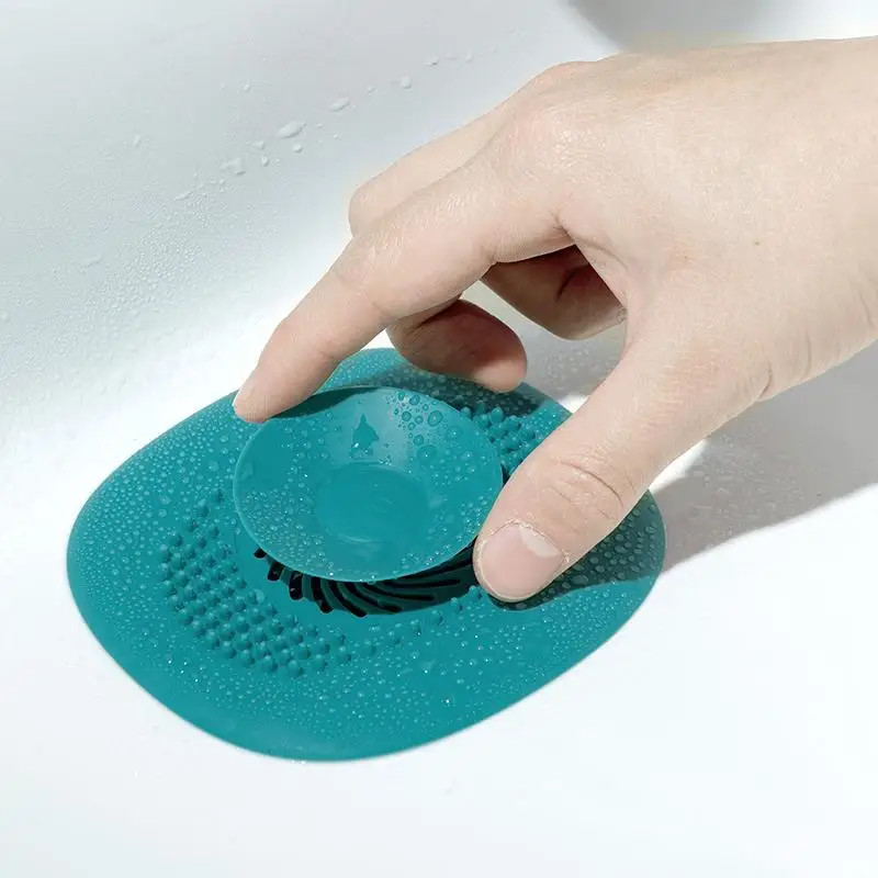 

Portable Press Type Floor Drain Deodorant Cover Bathroom Sink Filter Hair Stopper Toilet Swirl Shape Deodorant Pipe Sealing Plug