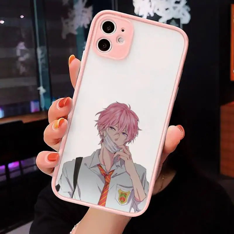 

Yarichin bitch Club Anime Phone Case Matte transparent For Pink iPhone 12 Mini 11 Pro XR XS Max 7 8 Plus X Back Cover