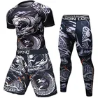Новинка 2021, Мужские боксерские Трикотажные изделия для MMA Rashguard Jiu Jitsu для фитнеса, BJJ, набор для кикбоксинга, шорты Muay Thai, футболка, штаны, спортивный костюм