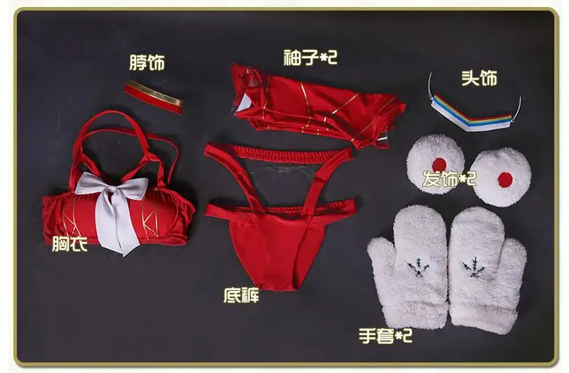

2019 Christmas Dress! Game Fate Grand Order/FGO Altera Cosplay Costume Sexy Joyous Red Uniform Suit Festival Role Play Clothing