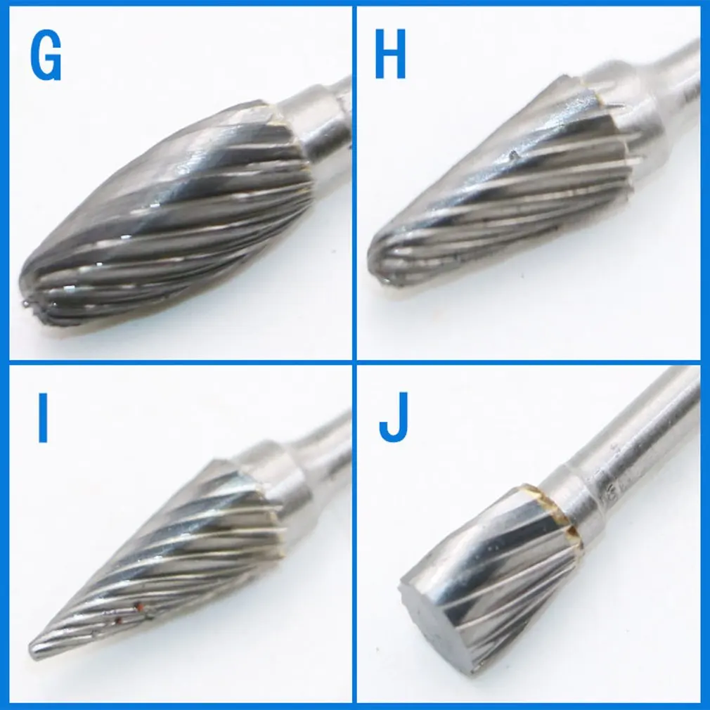 10Pcs Tungsten Steel Grinding Head Carbide Burr Set Micro Diamond Material Alloy Fittings | Инструменты