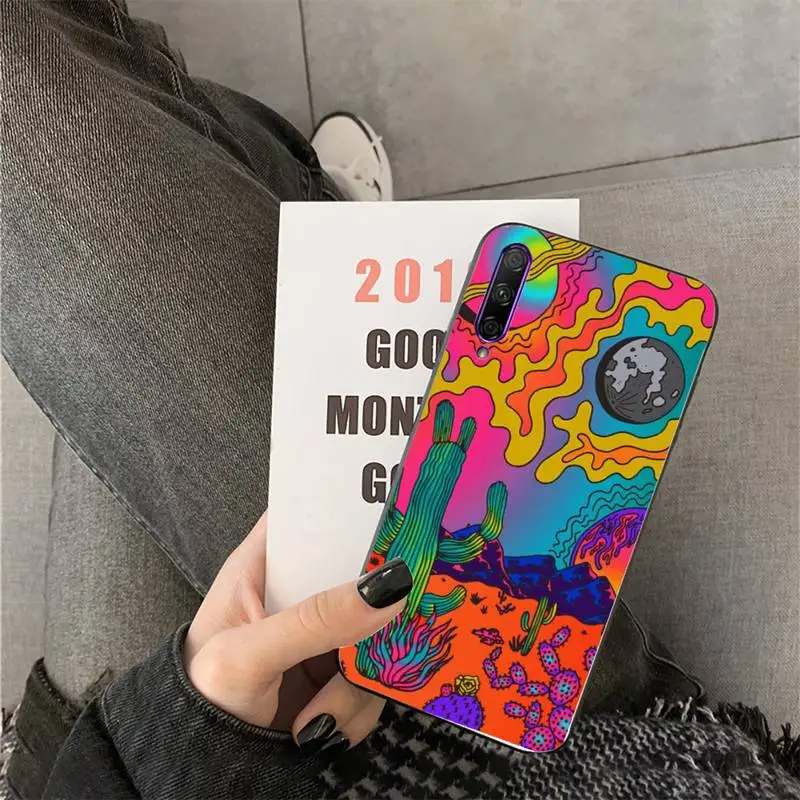 

Trippy Art aesthetic Phone Case For Huawei Y6 7prime 9prime Y5 2019 Y5 Y6Prime 2018 Nova 3E mate10 20lite 20Pro funda case