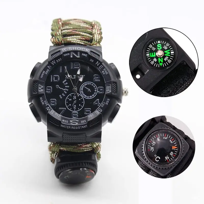 HobbyLane Многофункциональный Открытый водонепроницаемый парашют веревка часы