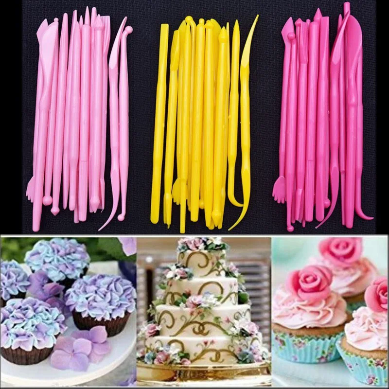 

Для формовки глины, 3 цвета, принадлежности для украшения тортов, пластиковые скульптурные инструменты, глиняный инструмент для моделирова...