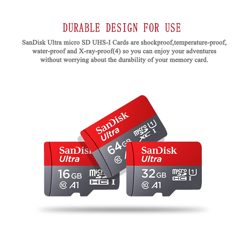 Sandisk Ultra Micro SD 128GB 32GB 64GB 256GB 16G 400GB Micro SD Card SD/TF Flash Card Memory Card 32 64 128 gb microSD for Phone