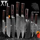 Набор кухонных ножей из нержавеющей стали 7CR17, японский нож шеф-повара, для нарезки хлеба, мяса, мясника, для очистки овощей, кухонный нож с чехлом, аксессуары