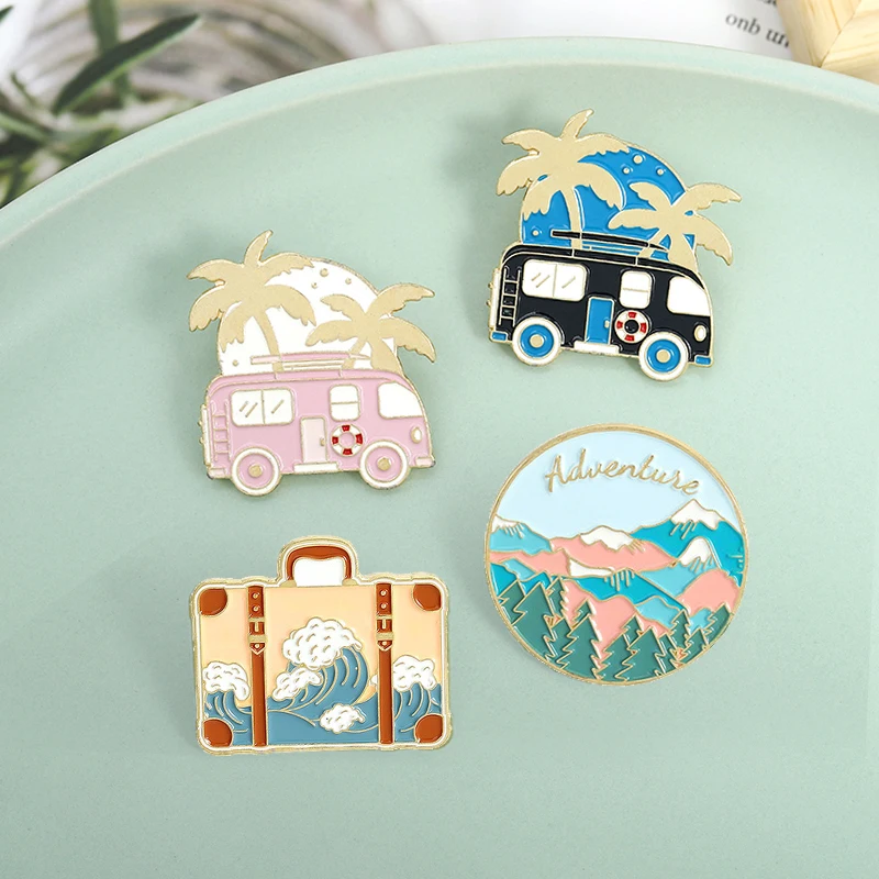 Булавки фрукты еда Хлеб Тост сэндвич баклажаны Персиковое пиво Броши Эмаль