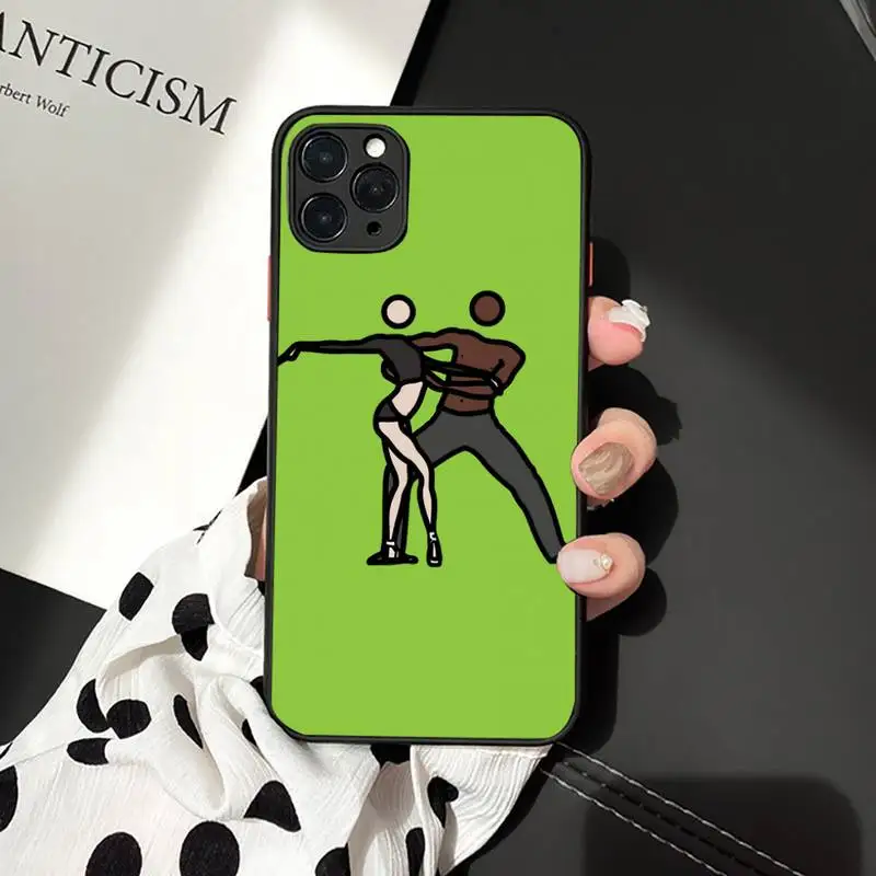 

Abstract minimalist ballet Phone Cases Matte Transparent for iPhone 7 8 11 12 s mini pro X XS XR MAX Plus cover funda
