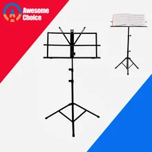 Quality Music Sheet Tripod Stand Stainless Steel Music Stand Holder Height Adjustable with Carry Bag for Musical Instrument