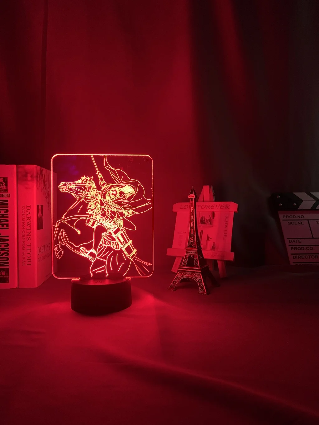 

3D Lamp Anime Attack on Titan Erwin Smith Light for Bedroom Decoration Kids Gift Attack on Titan LED Night Light