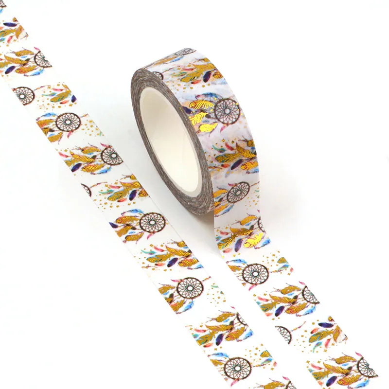 

G266-G272 1PC Foil Washi Tape Scrapbooking Masking Adhesive Tapes 10m Paper Japanese Kawaii Stationery Stickers School Supplies