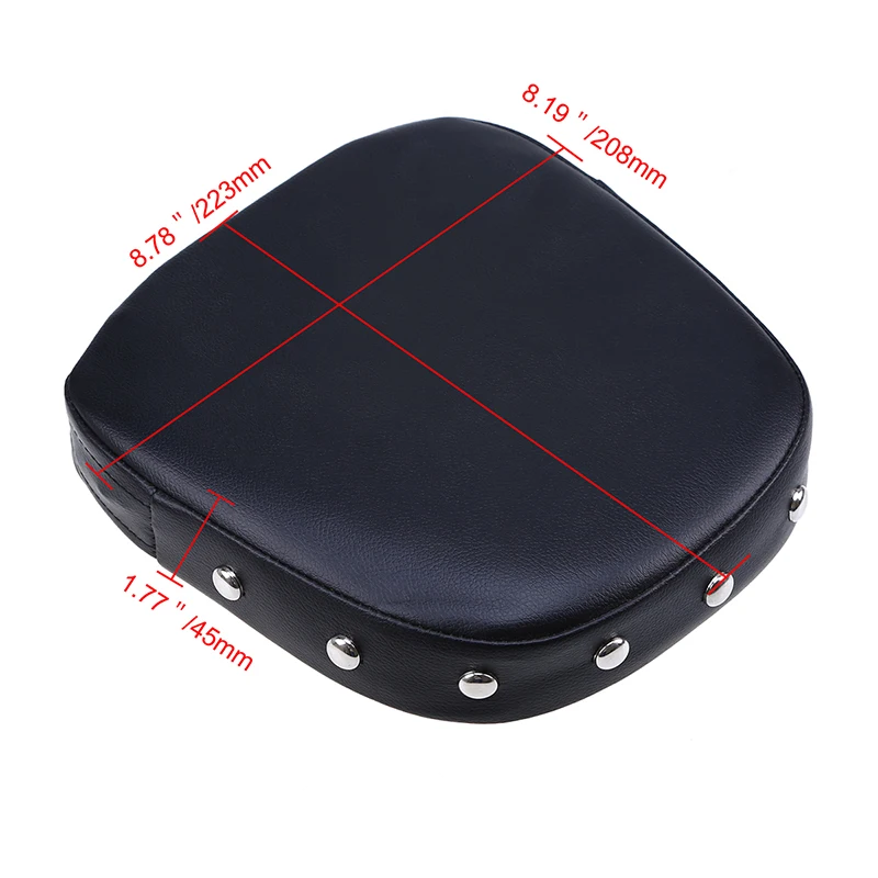 Подушка POSSBAY для спинки мотоцикла с заклепками из синтетической кожи Harley Chopper Cruiser