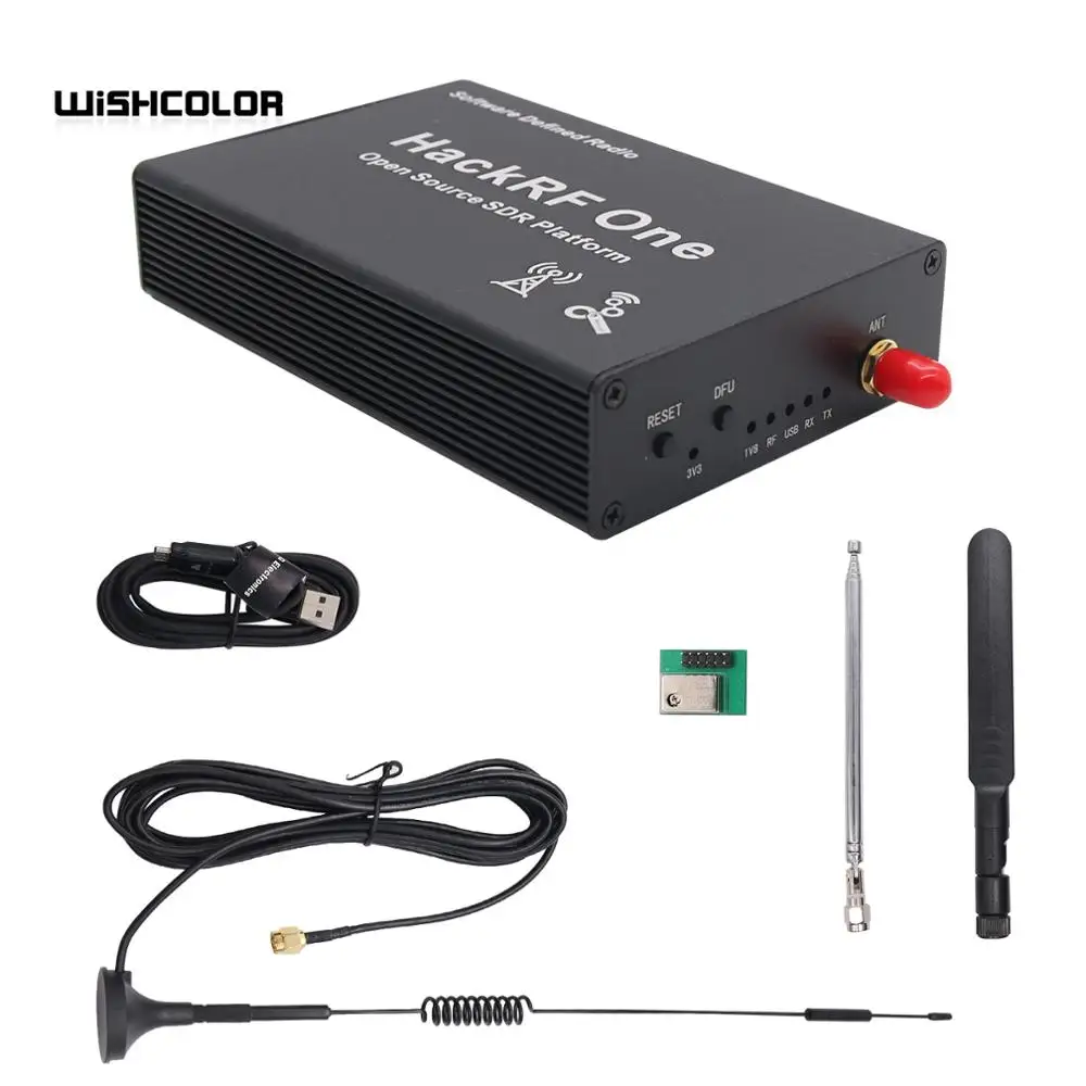 Bestellen 1MHz-6GHz HackRF Eine Software Definiert Radio SDR & Antennen Bündel Aluminium Legierung Gehäuse Kit
