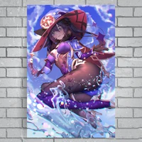 genshin impact game hd poster anime printing poster canvas painting live room wall scroll wall stickers home decoration painting