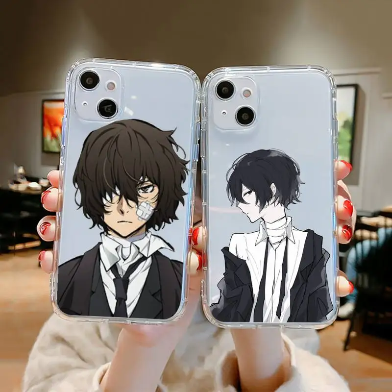 

Bungou Stray Dogs Dazai Osamu Phone Case For iPhone 13 12 11 8 7 Pro Max Plus X XS XR MINI transparent clear New coque shell