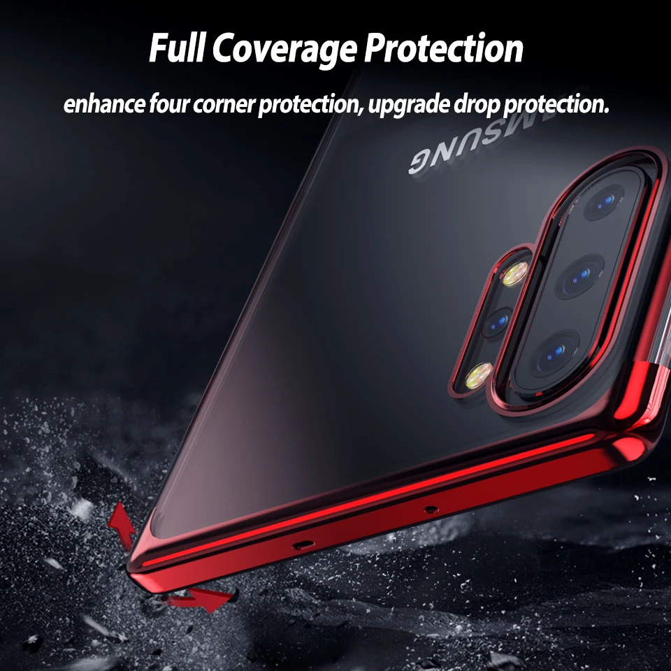 Ультратонкий Мягкий ТПУ прозрачный чехол для samsung Galaxy Note 10 + 5G телефонные чехлы Plus