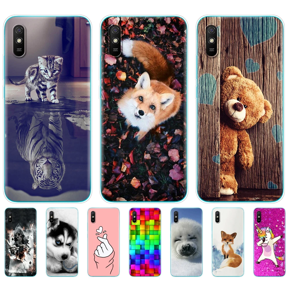

For xiaomi redmi 9A Case 6.53 inch Silicon Soft TPU Back Phone Cover For redmi 9A Case etui bumper Bag Protective Coque Colorful