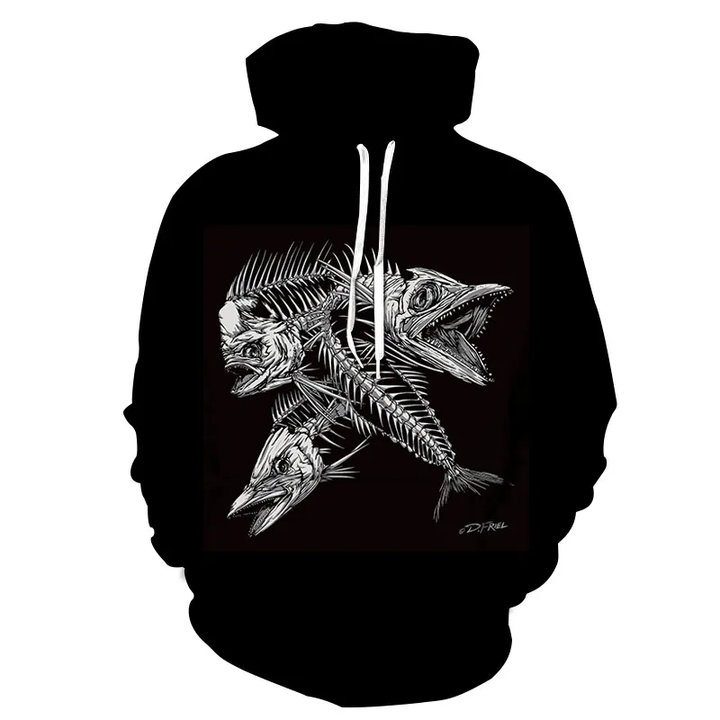 

2021 spring and autumn 3D printed fishing hoodie anime Harajuku hoodie men and women long-sleeved hoodie sports street wear hip-