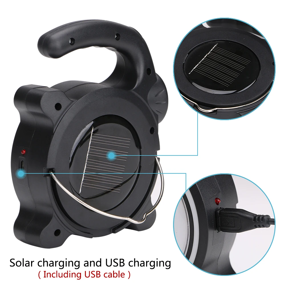 Рабочий светильник светодиодный COB на солнечной батарее портативный