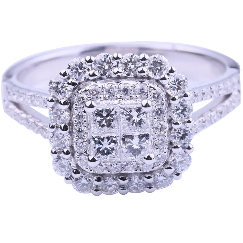 

Hot Selling Eight Hearts and Eight Arrows Micro Inlaid Princess Ring European and American Luxury Fashion Wedding Ring