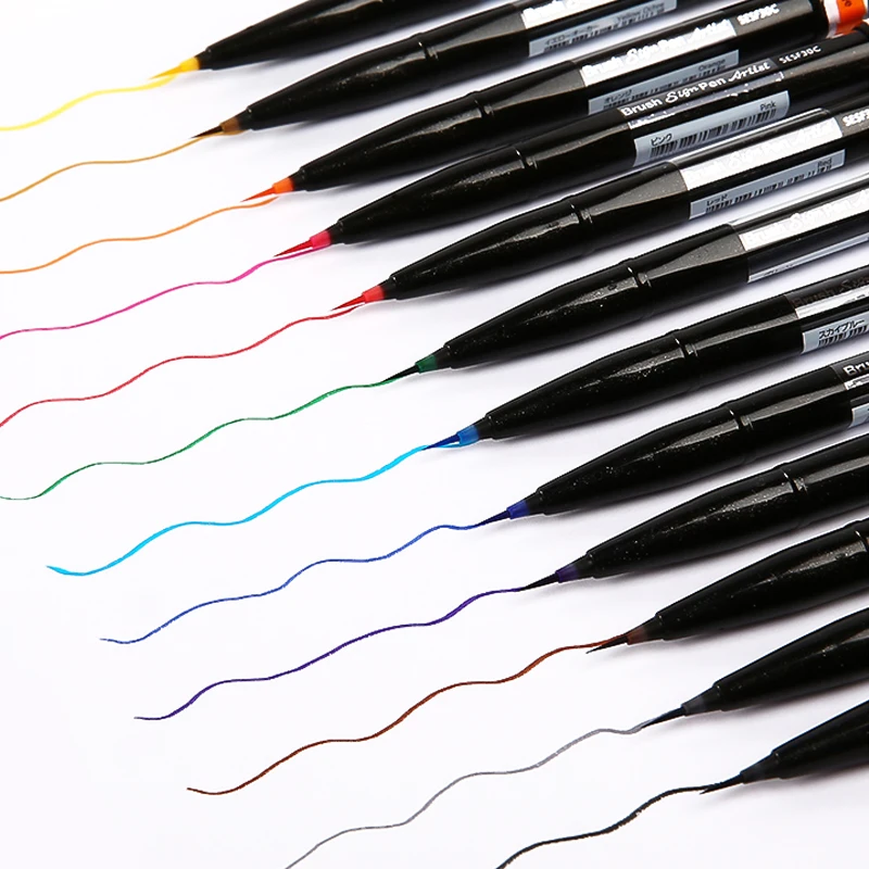 Pentel кисть цветная мягкая ручка сенсорная аккаунт Мягкая головка поздравительная