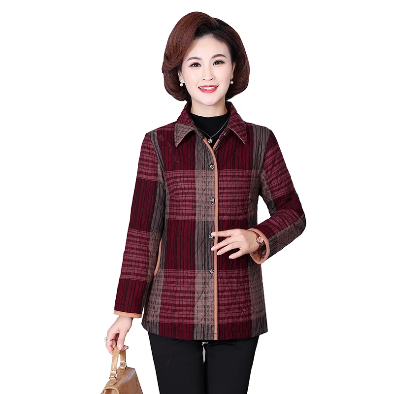 НОВАЯ тонкая стеганая куртка осенне зимние женские топы в клетку среднего