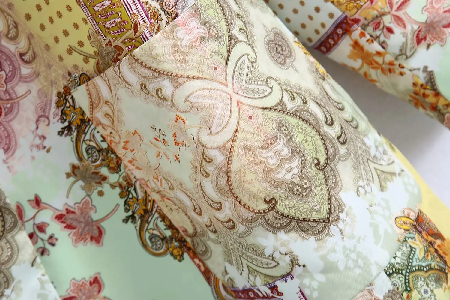 

Summer Women's Tops New Bohemian Fashion Trend Lapel Print Long Sleeves Suit Jacket Office Lady Cardigan Coat Casual Streetwear