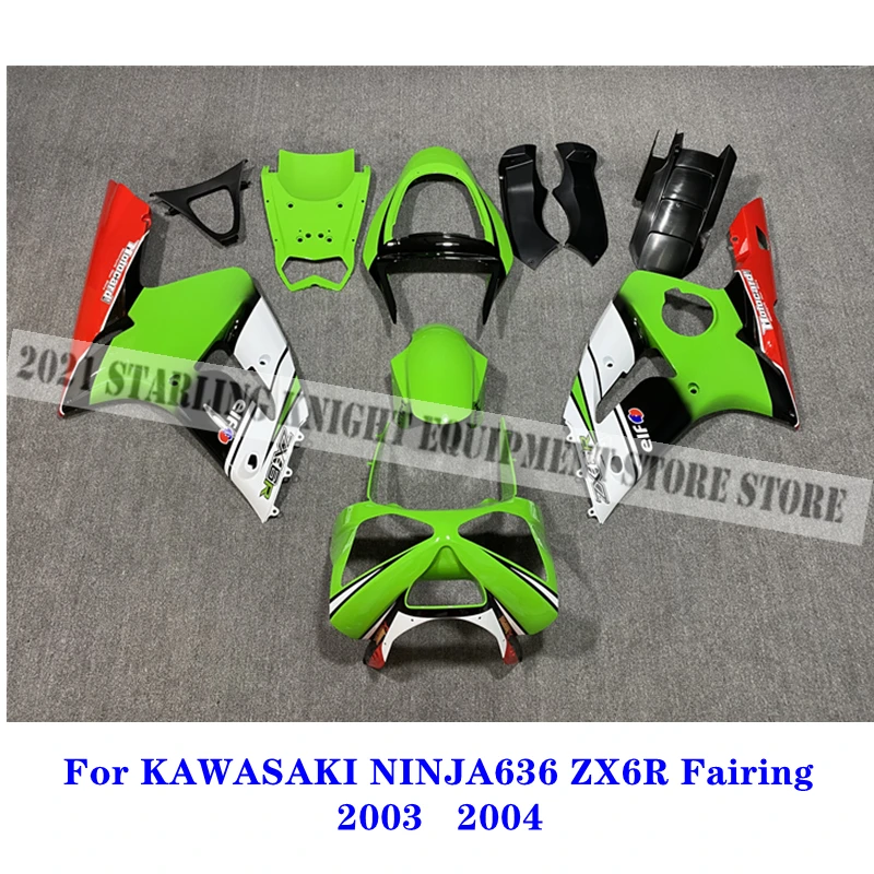 

New ABS Whole Motorcycle Fairing Kit Fit For KAWASAKI NINJA 636 ZX6R ZX-6R 2003 2004 03 04 Injection Bodywork High Quality GREEN