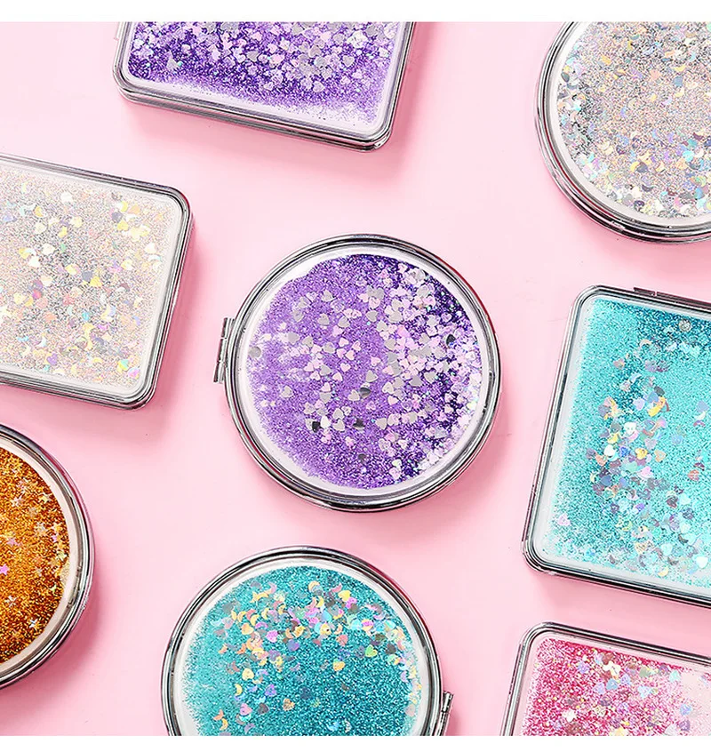 Портативное двустороннее складное косметическое зеркало подарки для женщин