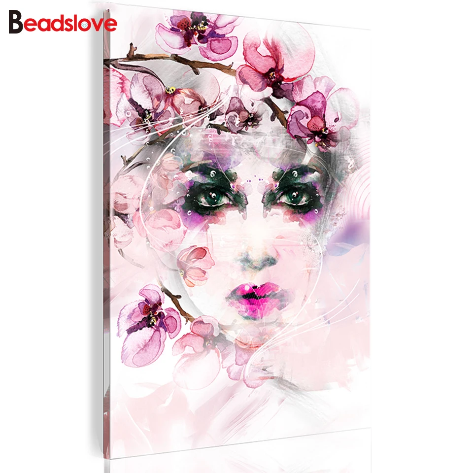 

5d алмазная квадратная Алмазная картина, сексуальная картина девушки, украшение стены, Розовая вышивка стразами девушка, полная круглая дре...