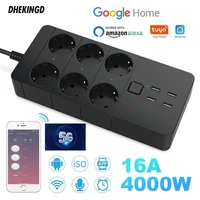smart wifi power strip 46 eu 4usb outlets plug 2 4g5 0g charging port timing bluetooth control with alexa googlehome assistant