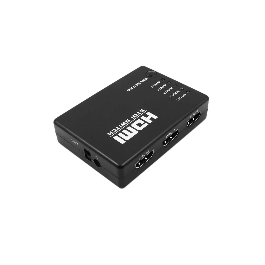 HDMI переключатель 5 входов 1 выход 3d 5 портов 4k HDMI Переключатель Селектор сплиттер с концентратором ИК-пульт для HDTV DVD