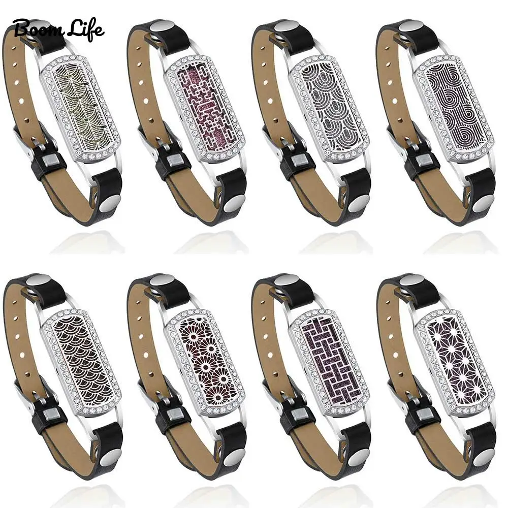 Древо жизни браслет для ароматерапии черный кожаный диффузор эфирного масла