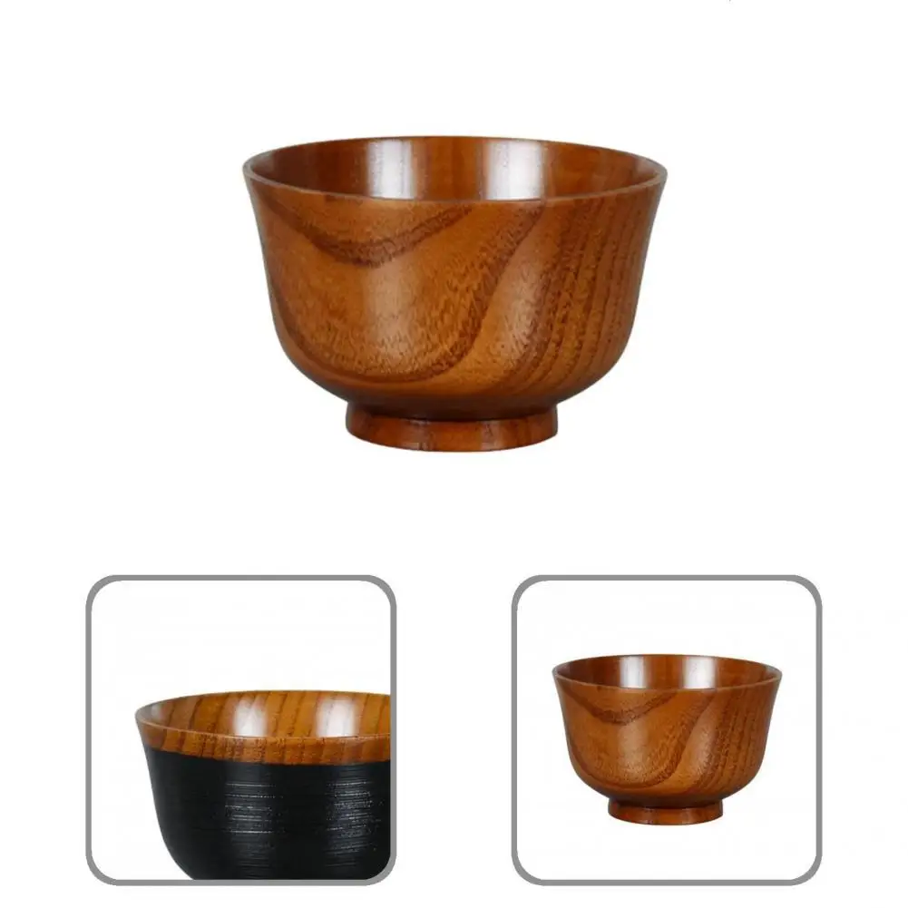 

Деревянная миска в японском стиле, миска из натурального дерева, посуда для фруктового салата лапша, рис, суп, кухонная утварь, посуда ручной работы