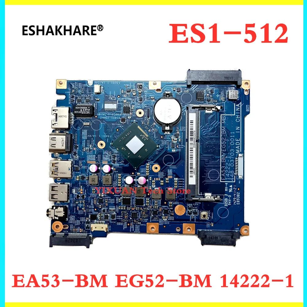 EA53-BM MB 14222-1 448.03708.0011 для Acer aspire EG52-BM Материнская плата ноутбука NBMRW11002 DDR3 с