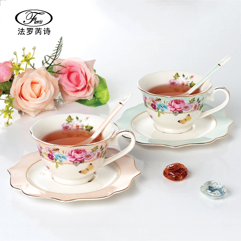 Керамическая чайная кофейная чашка из костяного фарфора блюдца традиционные