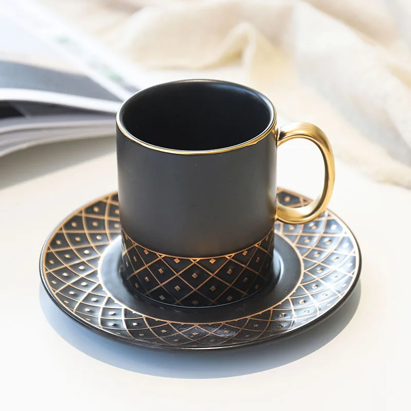 Роскошный кофейный сервиз на 200 мл светильник с золотой росписью кофейная чашка и