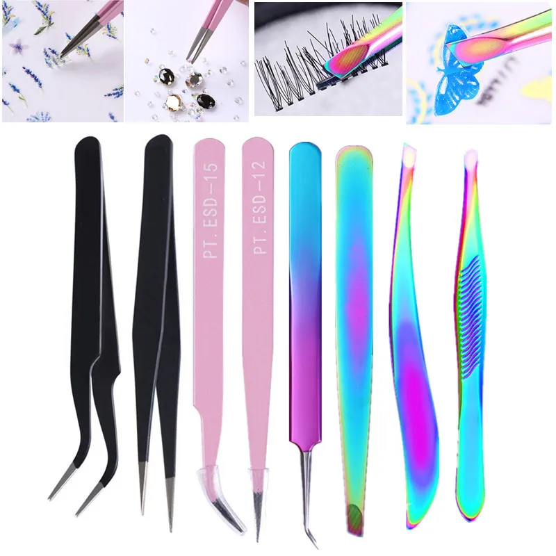 Стразы для ногтей пинцет кусачек ресниц инструмент дизайна из нержавеющей