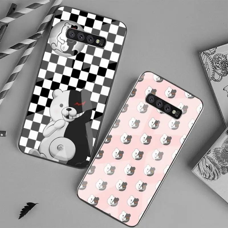 

Anime Danganronpa Monokuma Phone Case Tempered Glass For Samsung S6 7 8 9 10 20 Plus Ultra Note8 9 10 10pro