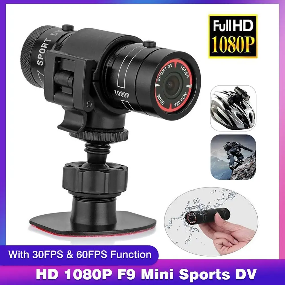 Камера для мотоцикла Full HD 1080P Mini Sports DV камера велосипеда шлема экшн DVR видеокамера