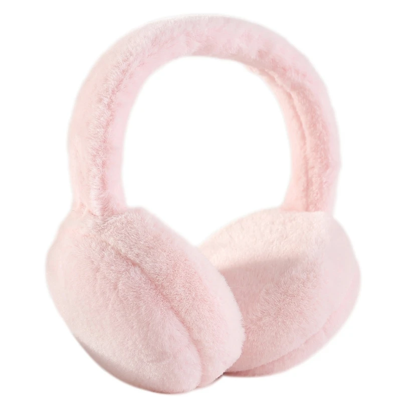 

Unisex Winter Warm Faux Furry Earmuffs Headband Solid Color Foldable Ear Warmers N7MF