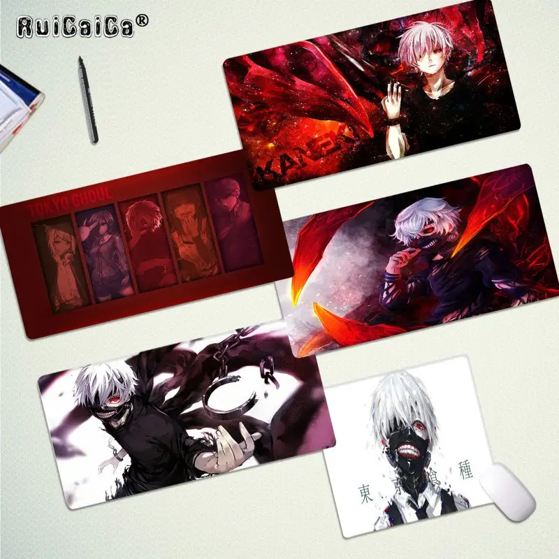 

RuiCaiCa Anime Tokyo Ghoul Brooch Kaneki Ken Touka Kirishima Gaming mousepad Desk Mat Rubber PC Computer Gaming mousepad