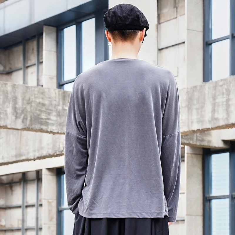 Мужская Новая классическая простая модная повседневная свободная футболка Yamamoto